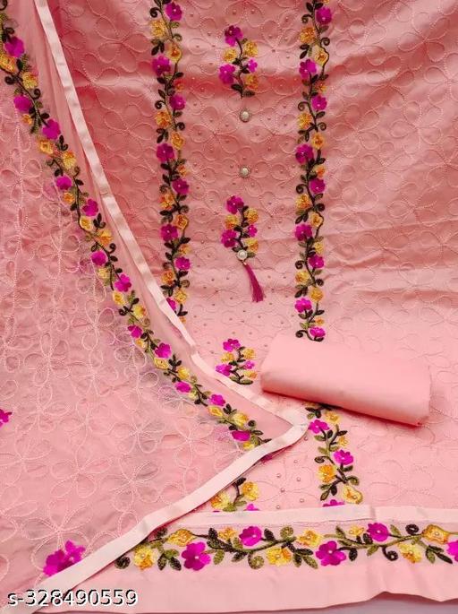  Cotton Suit Dress Material,Unstitched Cotton Blend Kurta,Churidar Material  - Gagan Elite