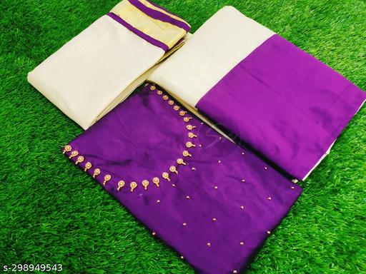 Kerala Typr BeadsWork  Dhavani Set - Gagan Elite