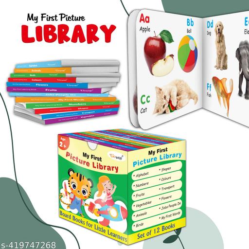 My First Complete Learning Library (Green Edition) : Boxset Of Board Books For Children, Toddler board book set, Early learning book set of 12 books - Happyyoo