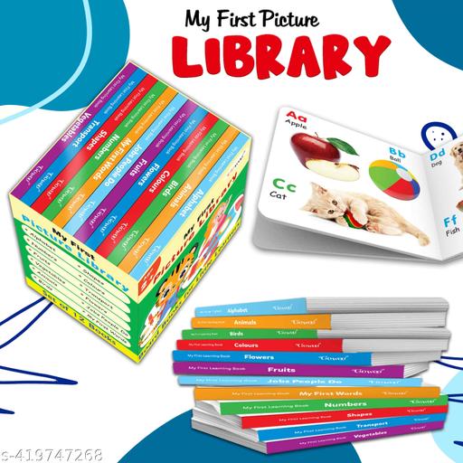 My First Complete Learning Library (Green Edition) : Boxset Of Board Books For Children, Toddler board book set, Early learning book set of 12 books - Happyyoo