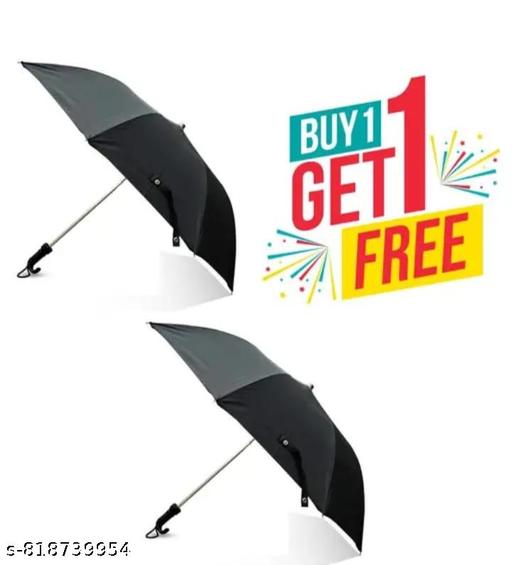 BUY 1 GET 1 FREE REGULAR BLACK UMBRELLA FOR MEN , WOMEN AND KIDS - Happyyoo