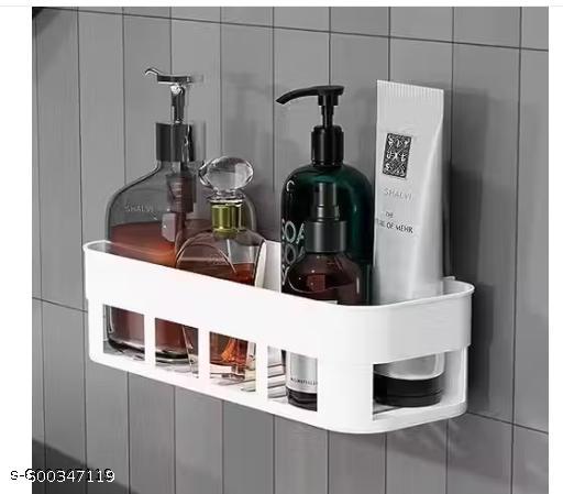 6PIS PCS SET Kitchen/Bathroom Shelf/Paste-Brush Stand/Soap Stand/Bathroom Accessories (White) - Happyyoo