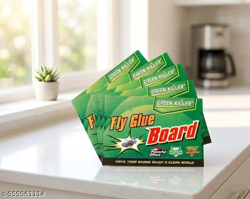 FLY GLUE TRAP BORD#(8PSC PACK)Gumtree Fly Trapp Card – Pack of 8 | Non-Toxic Housefly Killer & Insect Trap for Home, Kitchen, Dining, Balcony | Strong Adhesive Fly Catcher, Safe for Kids & Pets | Chemical-Free Protection - Happyyoo