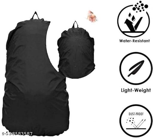  Waterproof 55L to 75L Rain Cover for Rucksack Backpack Bags, Rainproof Dustproof Protector Rain Cover Elastic Adjustable Specially for Trekking Black - Happyyoo