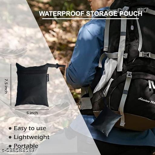  Waterproof 55L to 75L Rain Cover for Rucksack Backpack Bags, Rainproof Dustproof Protector Rain Cover Elastic Adjustable Specially for Trekking Black - Happyyoo
