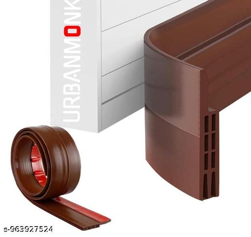 Silicon Door Bottom Sealing Strip | Self Adhesive Gap Filler Rubber | Bottom Sealing Strip Guard | Protector from Cockroach, Insect, Bugs, Air & Dust | (39 Inch, Brown)' - Happyyoo