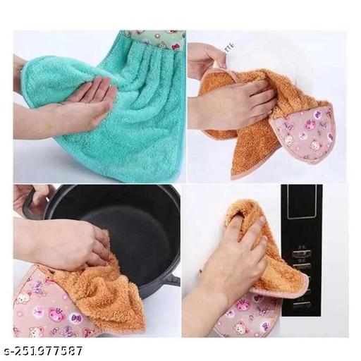Microfiber Kitchen Napkins for kitchen ,sink or washbasin hanging/ sink cleaning towel Multipurpose kitchen Napkins , Pack of 3 - Happyyoo