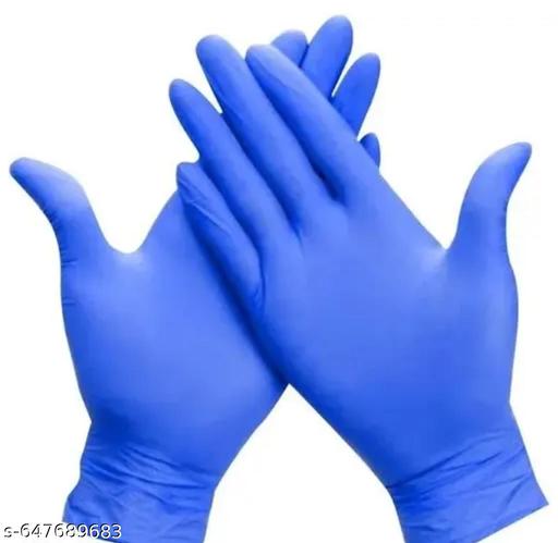 20 Pieces Blue Nitrile Gloves – Disposable, Powder-Free, For Cleaning, Cooking & Medical Use
 - Happyyoo