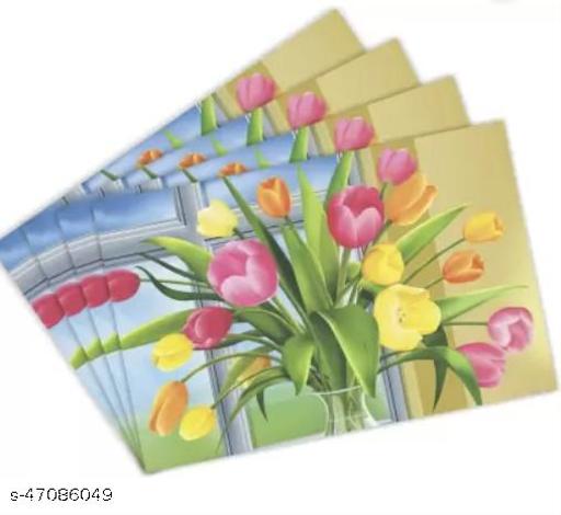 Prime Collection elegant PVC Fridge Mats (Pack of 4) - Happyyoo