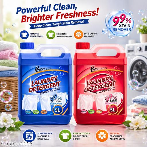 Liquid Detergent 10L High Concentration Laundry Liquid for Front Load & Top Load Washing Machines Family Use - Happyyoo