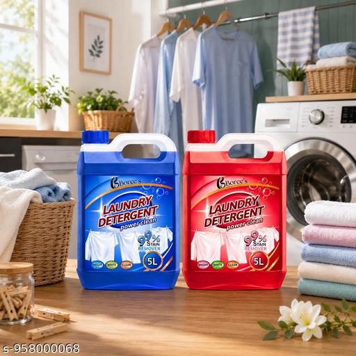 Liquid Detergent 10L High Concentration Laundry Liquid for Front Load & Top Load Washing Machines Family Use - Happyyoo