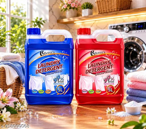 Liquid Detergent 10L High Concentration Laundry Liquid for Front Load & Top Load Washing Machines Family Use - Happyyoo