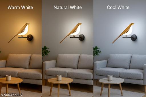 Luxurious  Golden Bird-Inspired Wall Light with Premium Black Aluminum Body and Adjustable Light Colors (Warm White, Cool White, Cool Daylight) - Havenaura