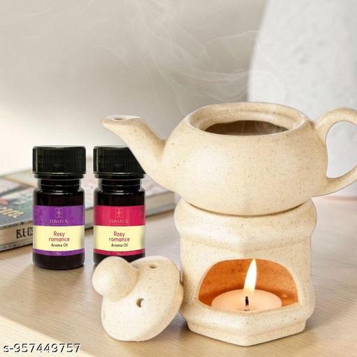 Peach Teapot Ceramic Aroma Oil Burner - Havenaura