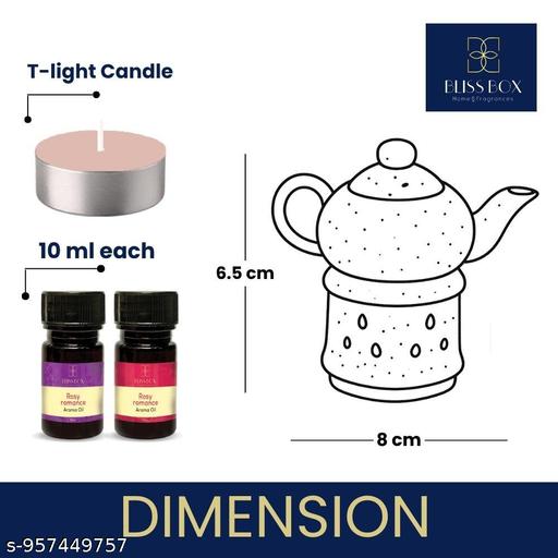 Peach Teapot Ceramic Aroma Oil Burner - Havenaura