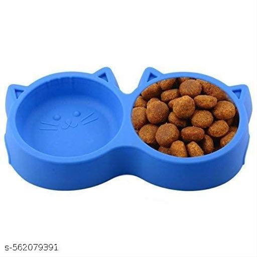 Plastic Twin Cat Bowl – Double Pet Feeding & Water Bowl for Cats, Kittens & Small Dogs – Travel-Friendly Feeder Bowl - Havenaura