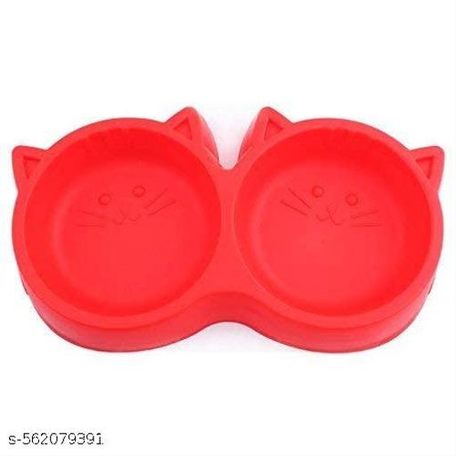 Plastic Twin Cat Bowl – Double Pet Feeding & Water Bowl for Cats, Kittens & Small Dogs – Travel-Friendly Feeder Bowl - Havenaura