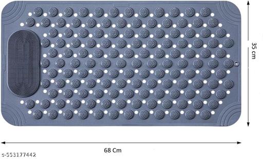 Shower mats for Bathroom Anti Slip with Foot Scrubber Bath mat Anti Slip with Suction Cups & Drain Holes - HOME SHOPY