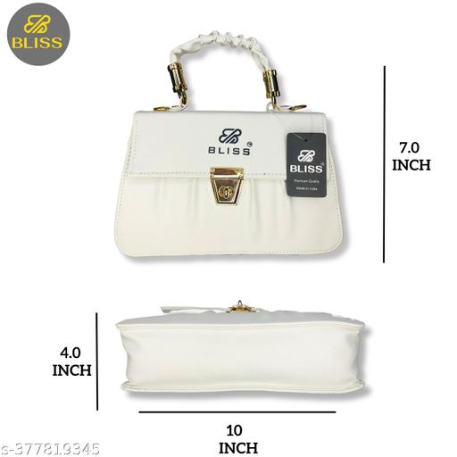 Graceful Stylish Slingbags  Luxury High Quality PU Leather Women Shoulder Bag (White) - IndiCart