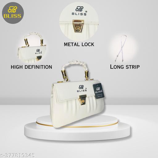 Graceful Stylish Slingbags  Luxury High Quality PU Leather Women Shoulder Bag (White) - IndiCart