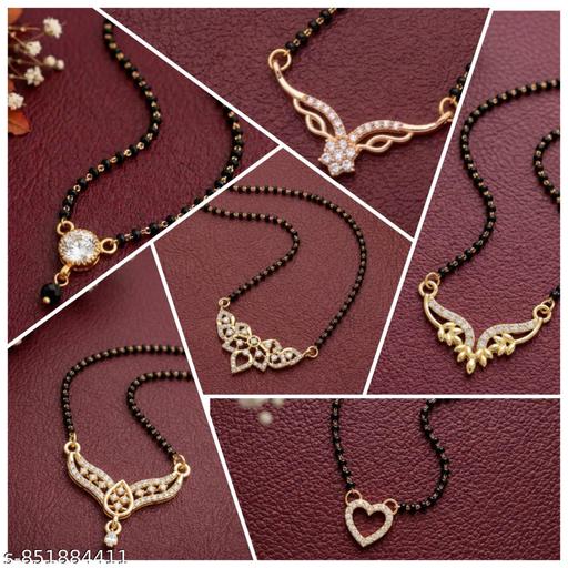 shimmering beautifull pack of 6 mangalsutras for womens