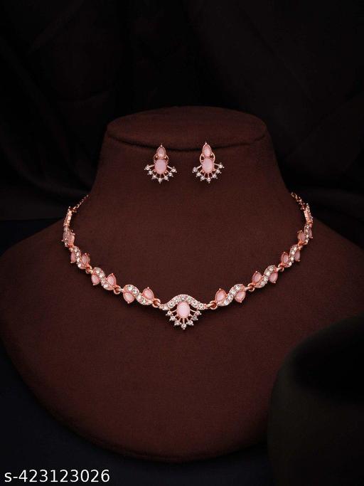 JWELLERY LAUNCHING ANOTHER DESIGN OF OXDIES JWELLERY 1 NECKLACE WITH 1 CUTE EARINGS - roslyncart