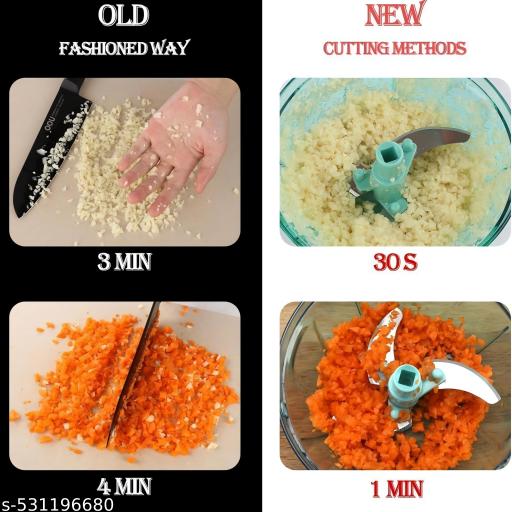 Chopper food prosser for onion and vegetable | Mannual Chopper for fruits and vegetables (500ml);  Manual vegetable chopper  ;Hand vegetable cutter ; Fruit and vegetable dicer ; Kitchen chopper manual  Manual food processor ; Manual chopper for onions and tomatoes  - roslyncart