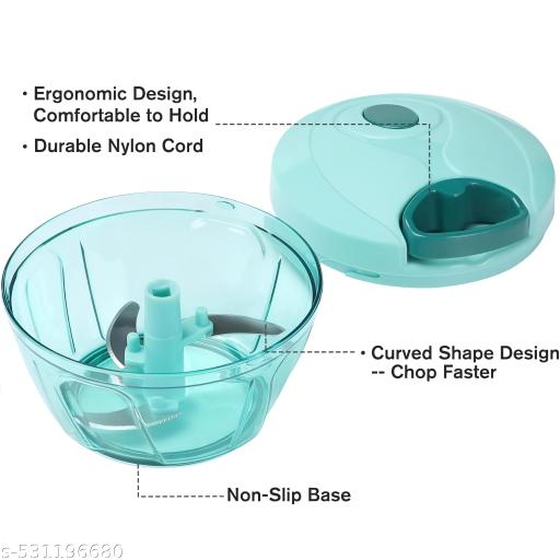 Chopper food prosser for onion and vegetable | Mannual Chopper for fruits and vegetables (500ml);  Manual vegetable chopper  ;Hand vegetable cutter ; Fruit and vegetable dicer ; Kitchen chopper manual  Manual food processor ; Manual chopper for onions and tomatoes  - roslyncart
