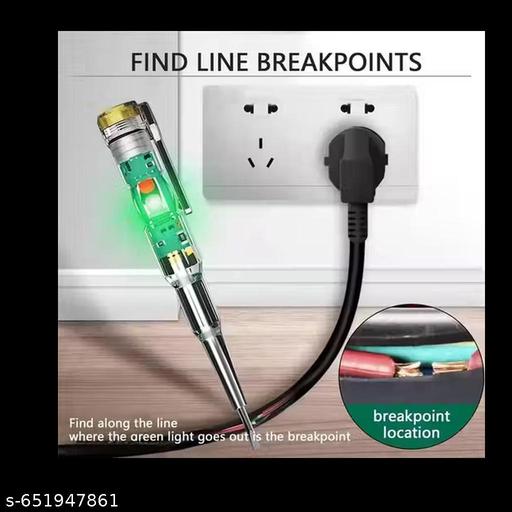 tester electric screw driver High-Brightness Intelligent Voltage Tester Pen function LED Light with Screwdriver power tools tester Non-Contact AC Voltage [PACK of 1] - roslyncart
