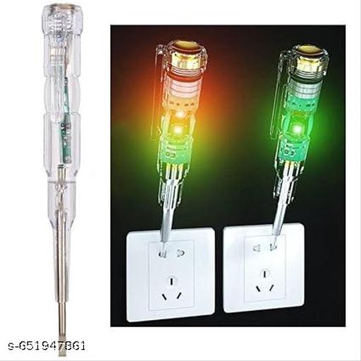tester electric screw driver High-Brightness Intelligent Voltage Tester Pen function LED Light with Screwdriver power tools tester Non-Contact AC Voltage [PACK of 1] - roslyncart
