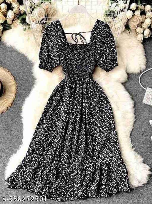 Flared Partywear Girls Frocks & Dresses - roslyncart