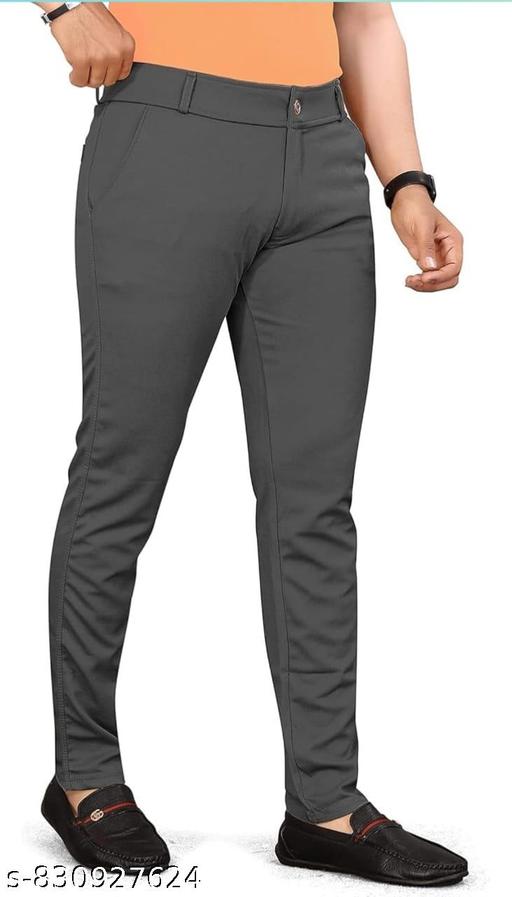 Men's Lycra Caual Trouser Pant  - roslyncart