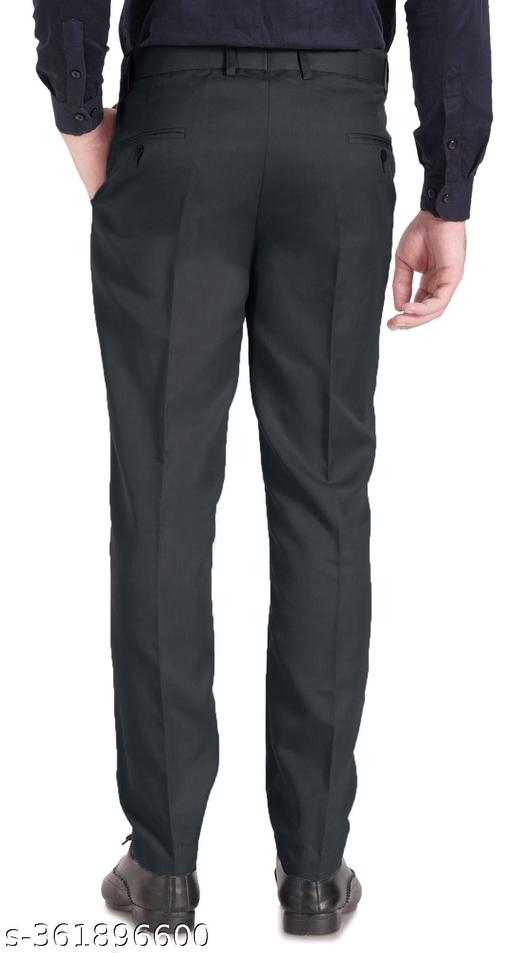 ARDLOR Men's Black Formal Trousers Pants - roslyncart