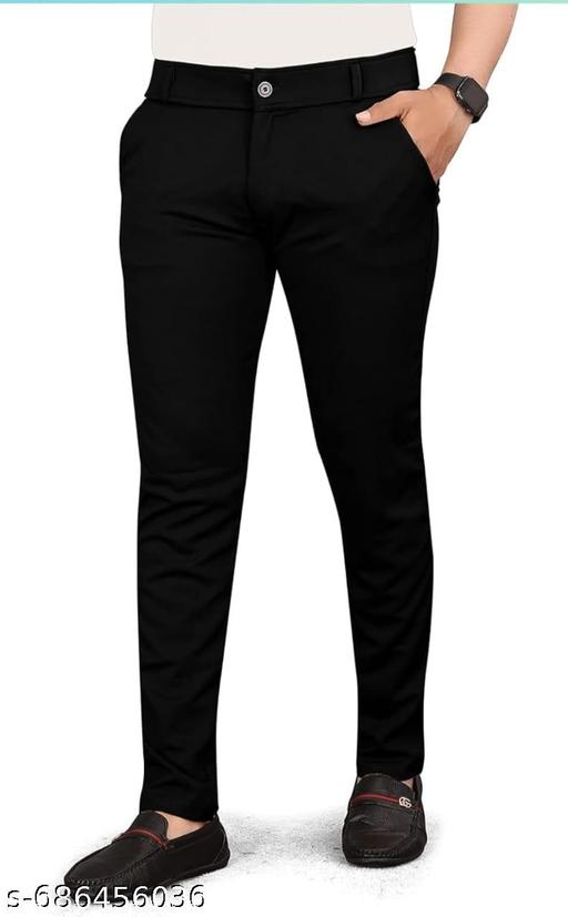 Black dailywear pants for men|Black trousers for men|Black regular trousers|Black mens dailywear trousers|Black regular dailywear trousers - roslyncart