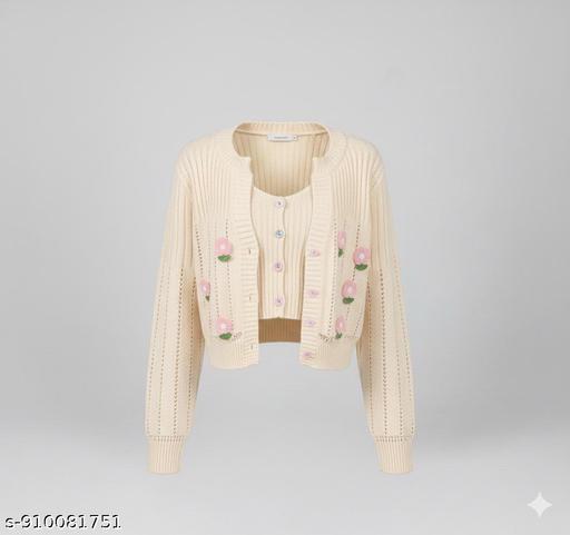 Yellow 2 piecee embell flowerrrr - Katha Vastrika