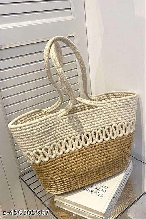 Stylish Handmade Woven Shoulder Bag for Women - Perfect for Beach Shopping Hangbag | Handbag For Women | Stylish Handbag | - Katha Vastrika