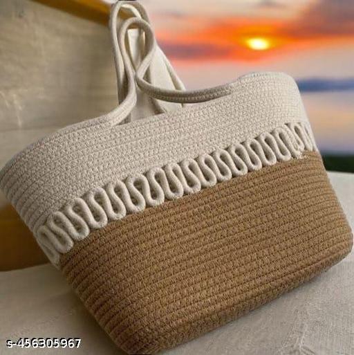 Stylish Handmade Woven Shoulder Bag for Women - Perfect for Beach Shopping Hangbag | Handbag For Women | Stylish Handbag | - Katha Vastrika