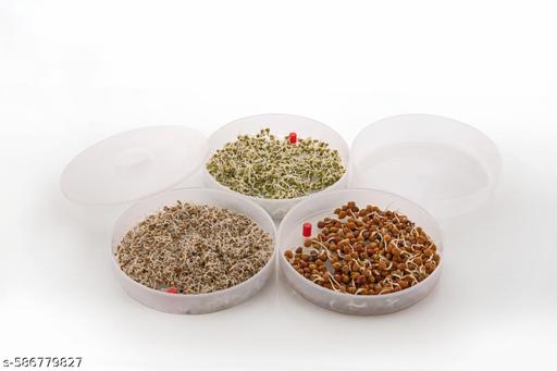 Sprout Maker Box | Hygienic Sprout Maker with 3 Container | Organic Home Making Fresh Sprouts Beans for Living Healthy Life Sprout Maker 3 Bowl Sprout Maker for Home - Kitchen Accessories Only