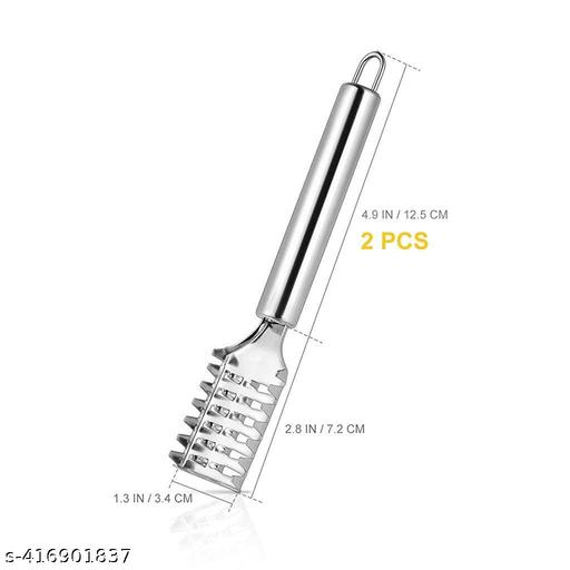 2PCS Staineless Steel Living Fish Scale Shaver Fish Scale Scraper for Fast Cleaning Fish Skin - Kitchen Accessories Only