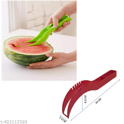 Combo Of Watermelon Slicer, Apple Cutter, Mango Cutter & Banana Cutter (Pack Of 4, Multi Color) - Kitchen Accessories Only