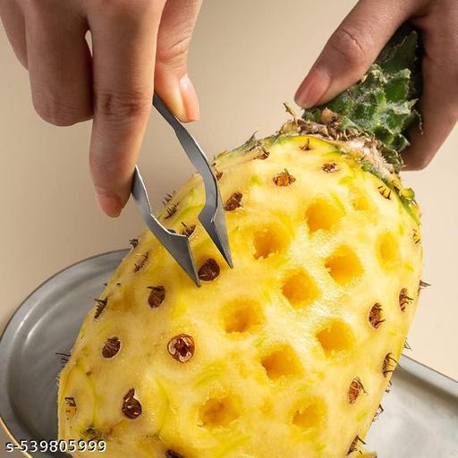 Pack Of 2 Pcs Combo Of Stainless SteelPineapple Eye Peeler And 2 in 1 Melon Baller, Stainless Steel Multifunctional Dig Scoop - Kitchen Accessories Only