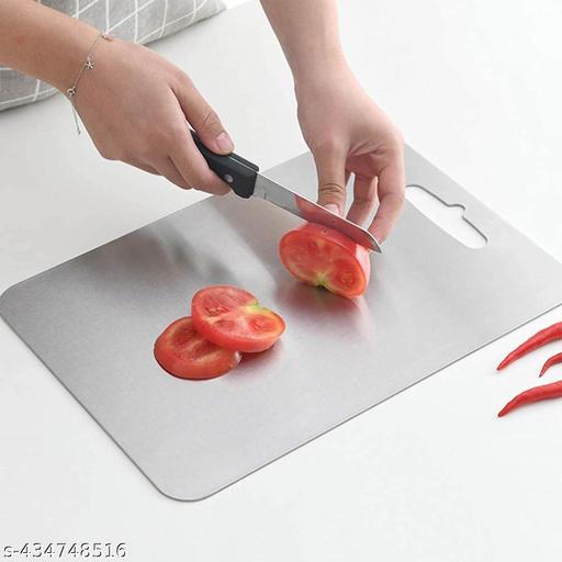 Stainless Steel Multipurpose Chopping and Cutting Board for Kitchen, Vegetables & Fruit Cutter, Heavy Durable Easy to Clean Chopping and Cutting Board - Kitchen Accessories Only