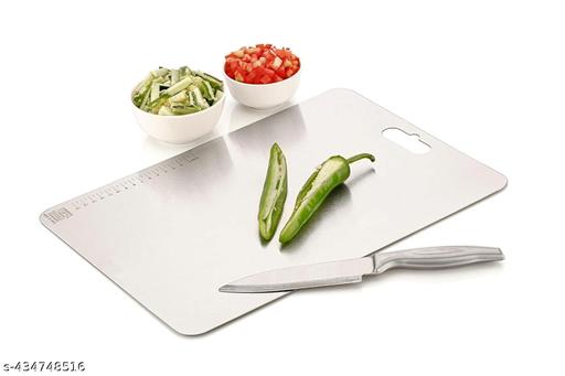 Stainless Steel Multipurpose Chopping and Cutting Board for Kitchen, Vegetables & Fruit Cutter, Heavy Durable Easy to Clean Chopping and Cutting Board - Kitchen Accessories Only