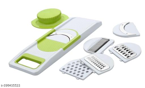6 in 1 Slicer & Grater with Safety Holder & Extra Sharp V Blade, Includes 6 Detachable Slicers, Ripple, Greater Suitable for Onion, Carrot, Tomato, Cucumber, Beat & Vegetable - Kitchen Accessories Only