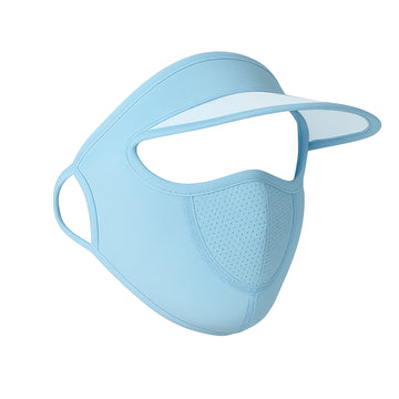 Women’s Full Face UV Protection Cap with Built-in Mask & Wide Brim Visor (1 Pc) - KPYARD