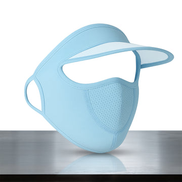 Women’s Full Face UV Protection Cap with Built-in Mask & Wide Brim Visor (1 Pc) - KPYARD
