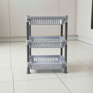 3-Layer Multipurpose Kitchen Storage Basket Rack - KPYARD