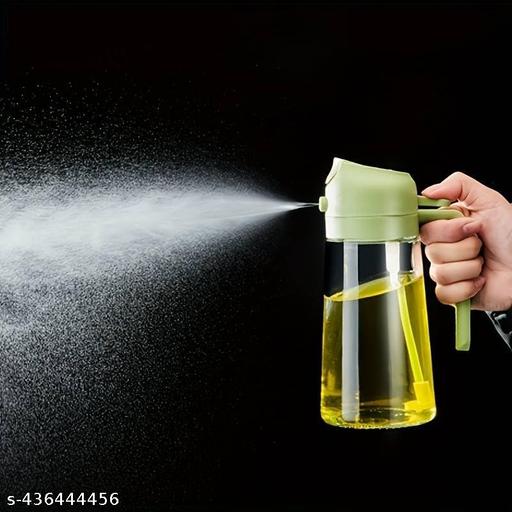 500ml 2 in 1 Olive Oil Sprayer and Oil Dispenser Bottle for Kitchen, Glass Oil Bottle with Premium Nozzle, Oil Sprayer for Air Fryer, Salad,BBQ,Roasting (Multi Color) (Pack of 1) - KPYARD
