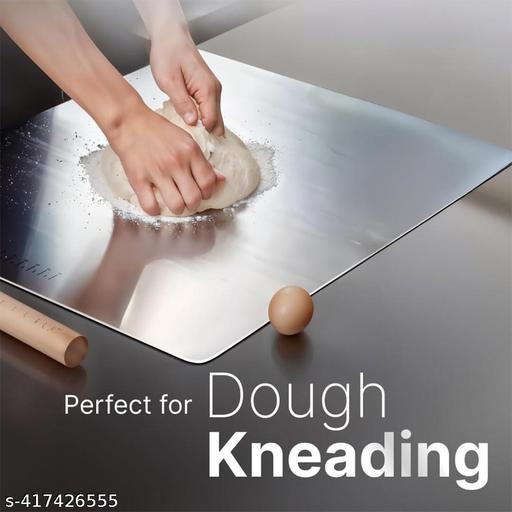 Premium Stainless Steel Chopping Board 36×32 cm | Heavy-Duty Metal Cutting Board for Kitchen | Heat-Resistant Countertop Protector | Hygienic, Rustproof, Odor-Free & Knife-Friendly - KPYARD