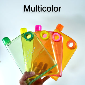 Notebook Style Slim Water Bottle (380 ml, Multicolor) - KPYARD
